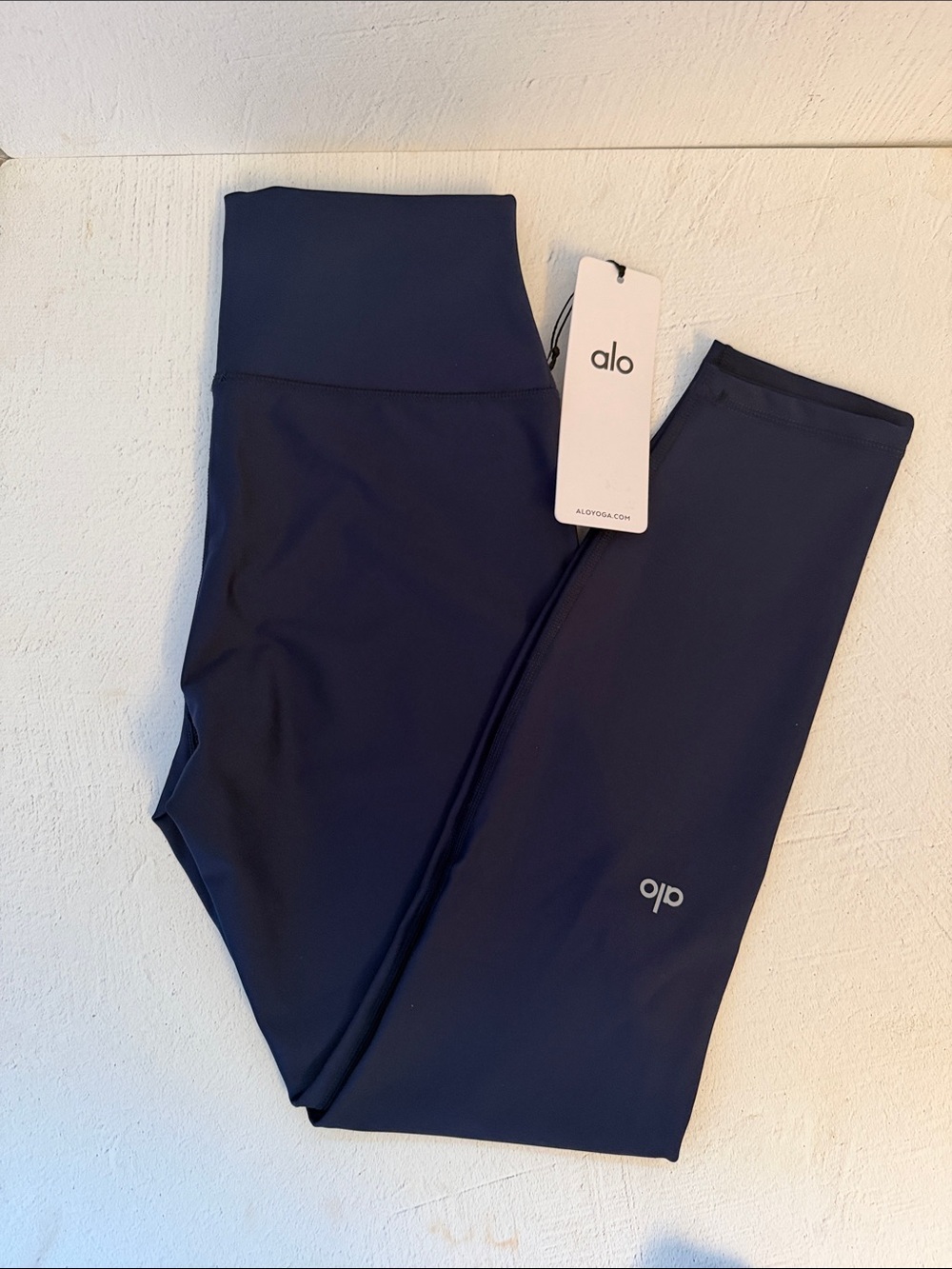 Alo High Waist 7/8 Air Lift Leggings - Navy - Picture 5 of 10